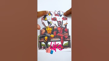 deadpool and wolverine eating pizzle puzzle #shorts #deadpool#deadpool 3