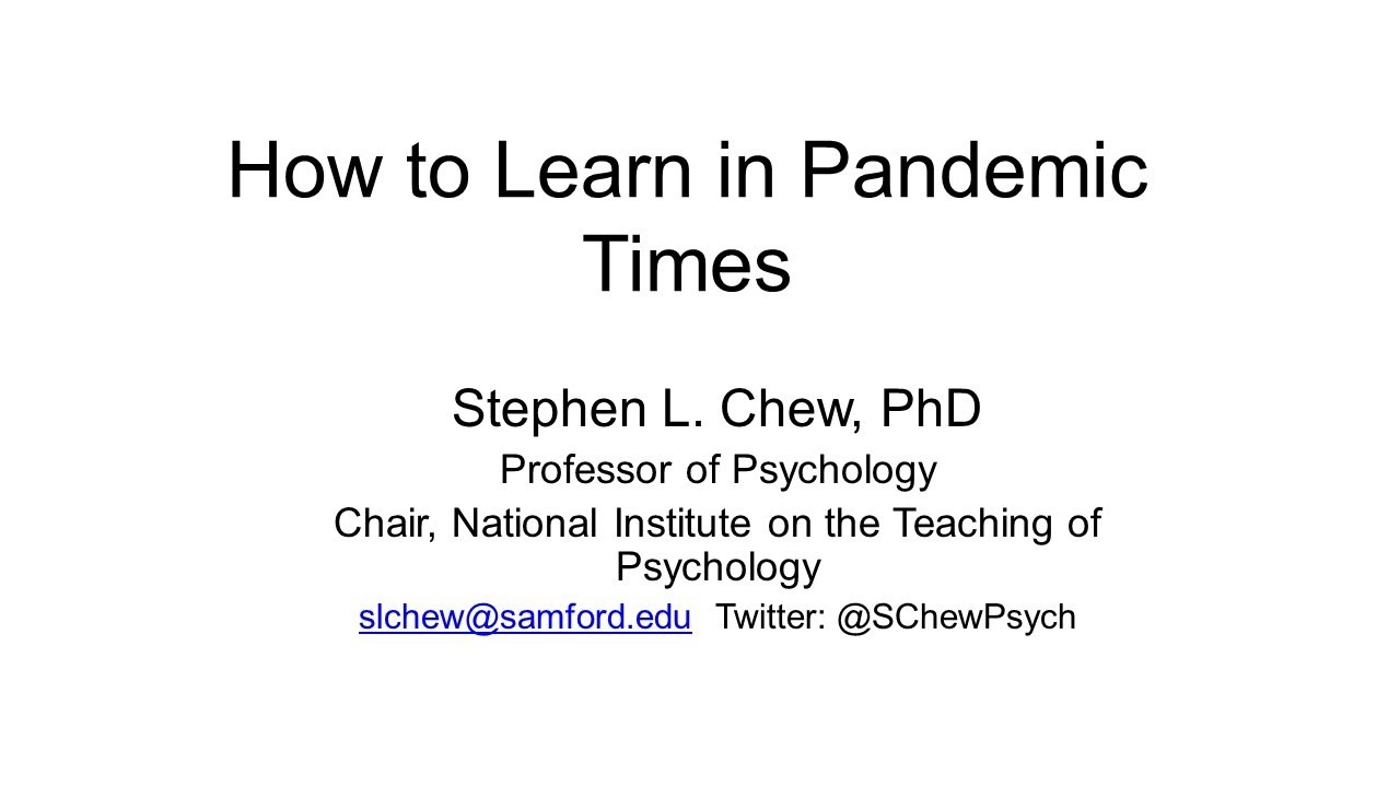Learning in Pandemic Times - YouTube