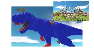 恐竜SUPERMAN DINOSAUR T-REX FIREWORKS CHALLENGE -Animal Revolt Battle Simulator screenshot 5