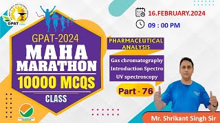 GPAT MARATHON CLASS- 74 | P' Analysis - IR, NMR & MASS Spectroscopy #mahamarathon screenshot 5