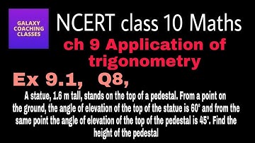 Ex 9.1, Q8, class 10 maths ll chapter 9 Application of trigonometry ll NCERT solutions