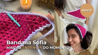 TUTORIAL BANDANA DE CROCHÊ | A peça que virou Tendência Verão | Linda, Fácil & Rápida