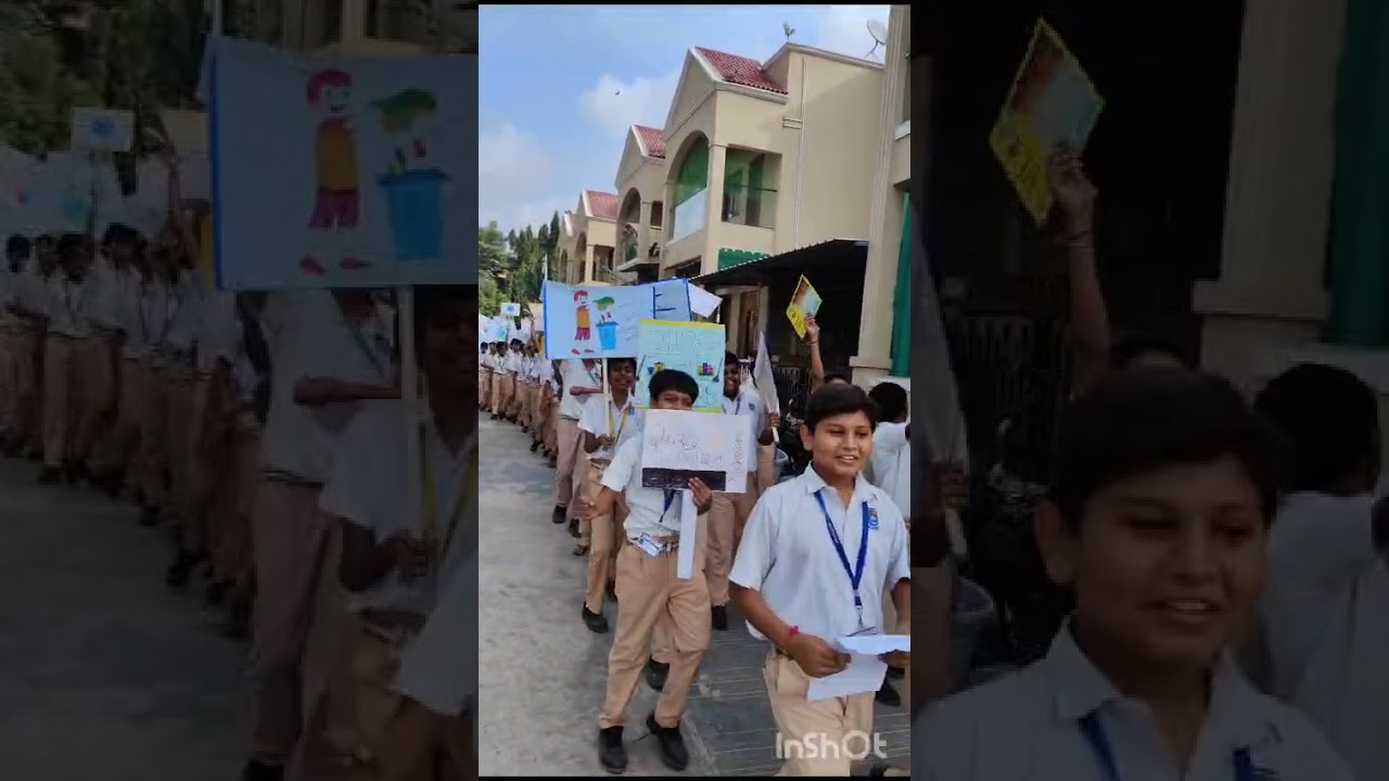 Swachhta Abhyan rally by Gujarati medium, at St. Xaviers School Mehsana