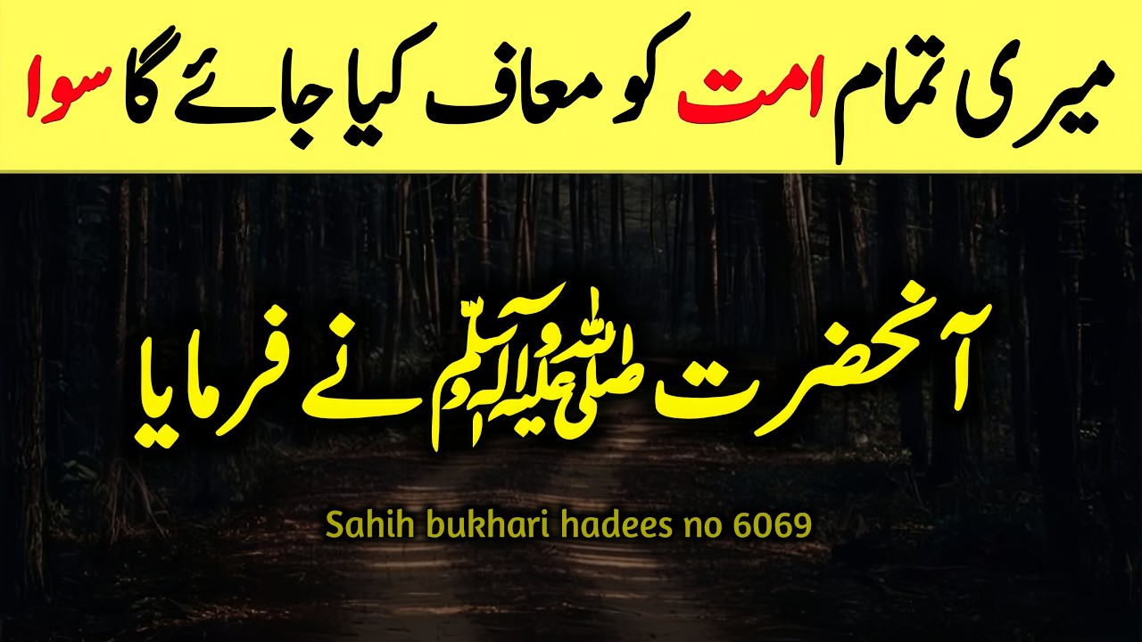 Meri tamam UMAT ko muaf kiya jaye ga SIWA 😱 | Sahih bukhari hadees no 6069 | @ThisisSuccess08785 