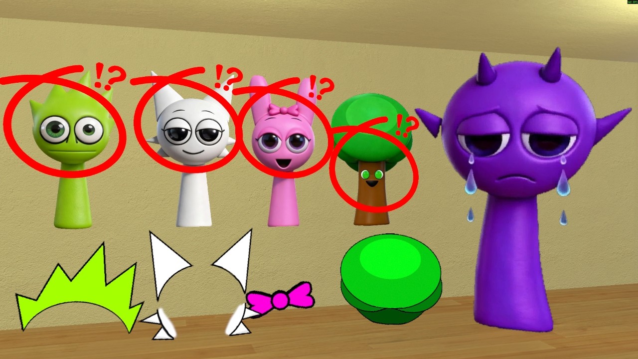 Sad 4K DURPLE Lost His 4K SPRUNKI Family And Wants Me To Find Them