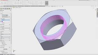 13- (Standard Nut) How to make a standard Nut Using SolidWorks 2020