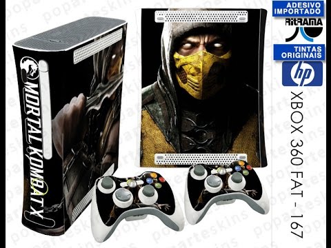 Xbox 360 Fat Skin - Preto Fosco Mate - Pop Arte Skins