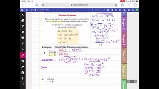 4-4 Dividing Complex Numbers