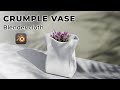 Crumple Vase Process - Blender Cloth Simulation & Gobo Lighting for Mac