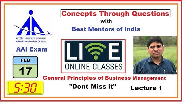 AAI | Concepts through Questions Series | AO  | Principles of Business Management-1 | Dr Vijayender