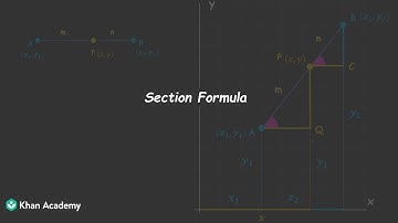 Section Formula | Coordinate Geometry | TG Grade 10 | Math | Khan Academy