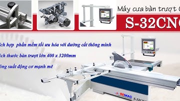Máy cắt ván công nghiệp 2 lưỡi cnc S-32CNC I Máy cưa bàn trượt