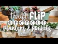 Thrift flip upcycle  planters and pockets  iod moulds  fusion  diy products