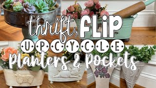 Thrift Flip Upcycle | Planters and Pockets | IOD Moulds | Fusion | DIY Products