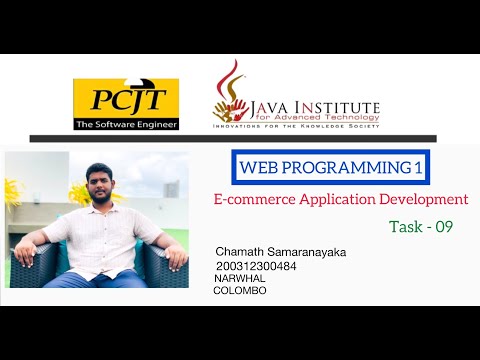 Web Project Task 09 | 1st Year | Semester 01 | Java Institute