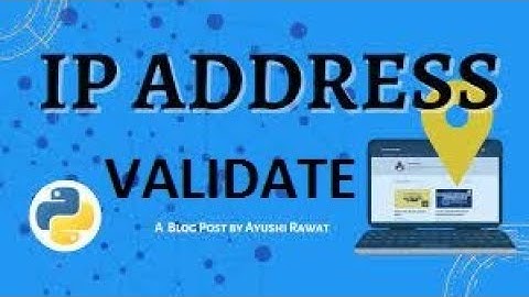 Validate IP Address Using Python In Tamil