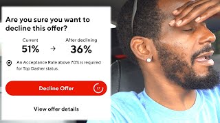 Doordash DESTROYED My ACCEPTANCE RATE For No Reason