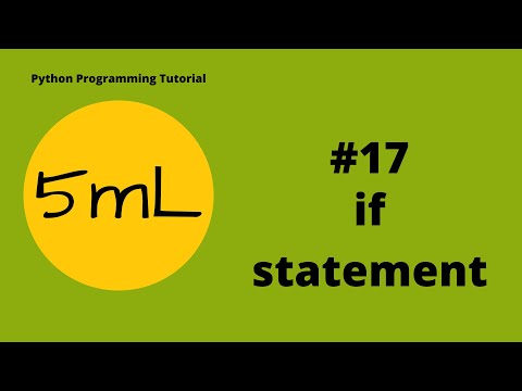 5mL - IF Statement  | Tutorial #17 | Python Programming (HINDI)