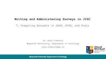 Exporting Data and Preparing Datasets for JASP, SPSS, and Stata