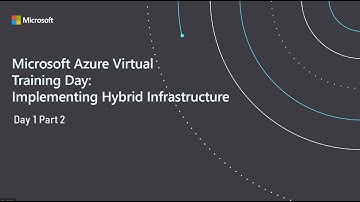 Microsoft Azure Virtual Training Day : Implementing Hybrid Infrastructure Day 1 Part 2