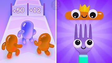 Fork N Sausage V/s Join Blob Clash 3D || BrainStorm Walkthrough || Max Gameplay ||  EP-0246