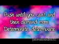 Lemonade Mouth - Determinate [Lyrics]