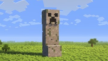 Minecraft: Big Creeper Statue Tutorial - Minecraft Creeper Statue Tutorial