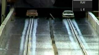 1/24 slot car drag racing with slow motion #2
