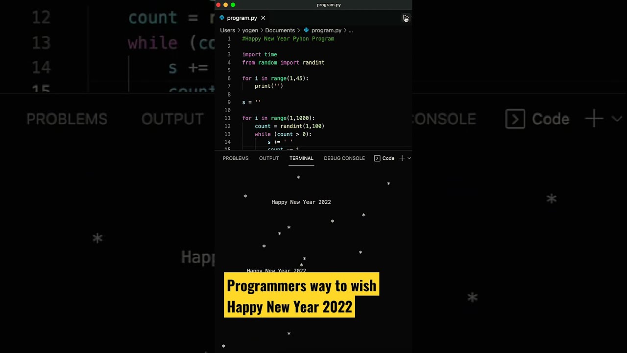 Happy New year Python code. Python Turtle Happy New year code. Extreme code. Лов код