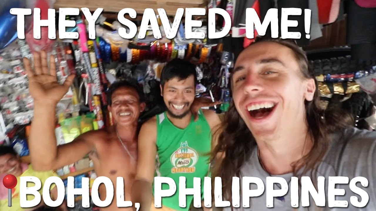 Местные филиппинцы помогают иностранцу, застрявшему на Бохоле 🇵🇭 Видеоблог о путешествиях по Фили...