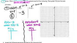 Adv Math - Unit 3 Lesson 6 - Piecewise Functions