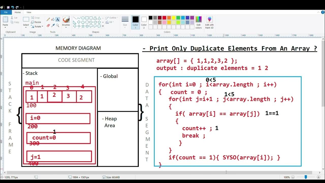 Duplicate Elements From An Array | How To Print Only Duplicate Elements ...