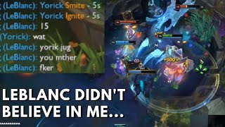 My Mid laner didn't believe in my Jungle Yorick so I proved her wrong.. | League of Legends