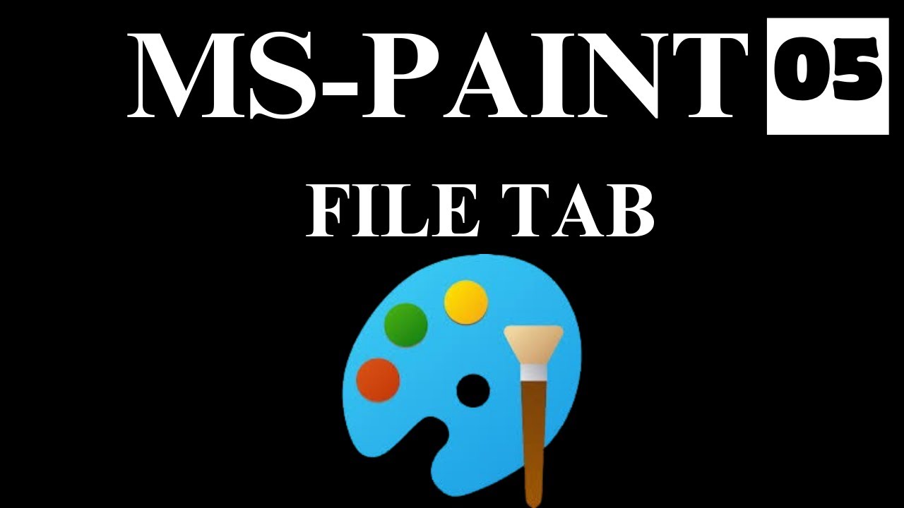 PAINT FILE TAB ALL OPTION - YouTube