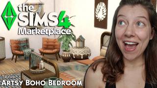 The Sims 4 Marketplace Artsy Boho Bedroom by Taurus Maker Pack Review | OhcluckGames