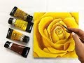 How to draw a rose painting/ Demonstration /OIL Technique on canvas by Julia Kotenko