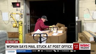 Woman says mail stuck at post office