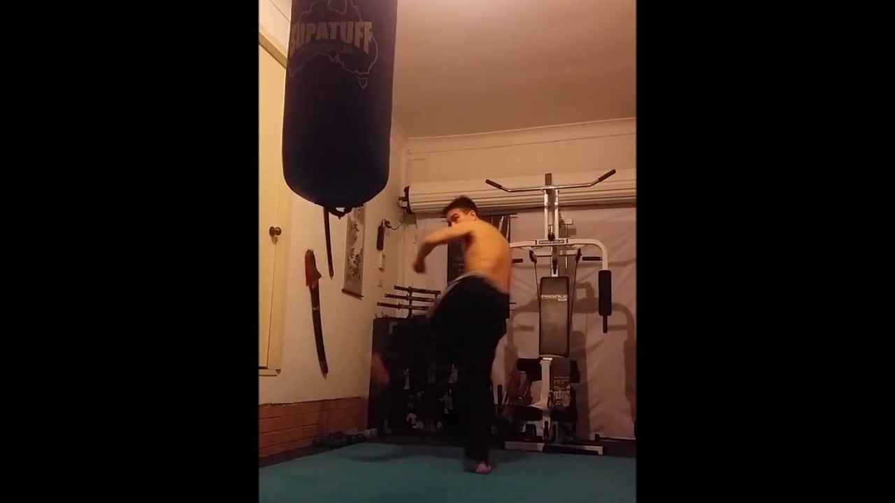 New best kicking combo on boxing bag YouTube
