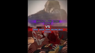 Godzilla and Kong vs Omni man and Invincible #vsedit #monsterverse #invincible