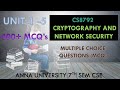 CS8792 Multiple Choice Questions for CNS - Anna University