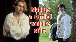 I made my husband a sexy vampire shirt || Interview with the Vampire Costume || 18th Century Sewing