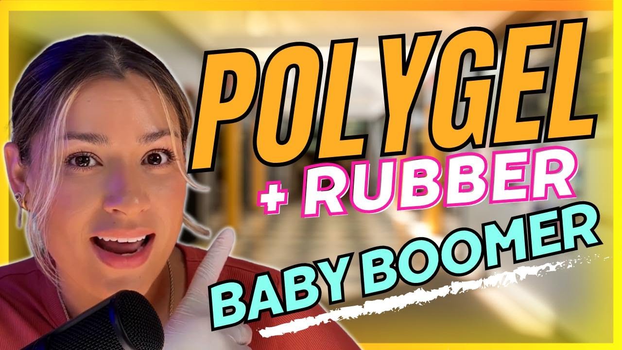 Polygel, Base Rubber con Efecto Ombre, Técnica Híbrida en Uñas de Gel