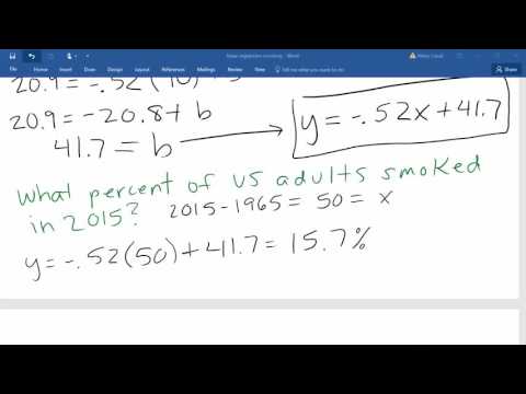 linear regression smoking