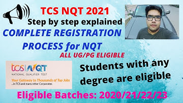 How to apply for TCS NQT 2021 | August and November Edition | Step by Step Explained | TCS Freshers