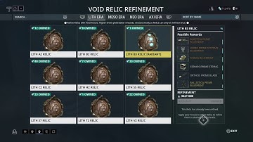 Warframe_how to refine relics