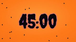 45 Minute Halloween Countdown Timer | Scary Pumpkin Clock | Halloween Music | Spooky Background
