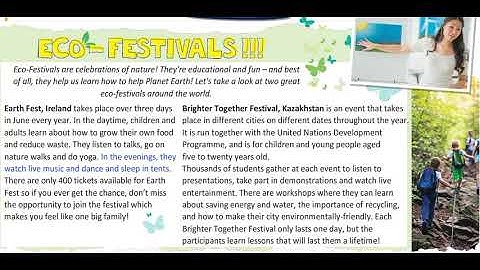 Eco Festivals (Text) Excel 9 Module 6e