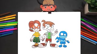 Menggambar Karakter Chalkzone Rudy Tabootie Penny Sanchez Snap Cartoon Network