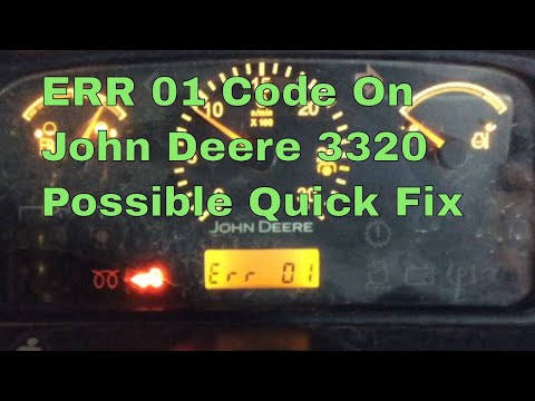 John Deere 3320 Tractor Error Code 01