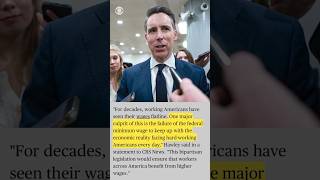 Conservative Sen. Josh Hawley wants to raise federal minimum wage #shorts